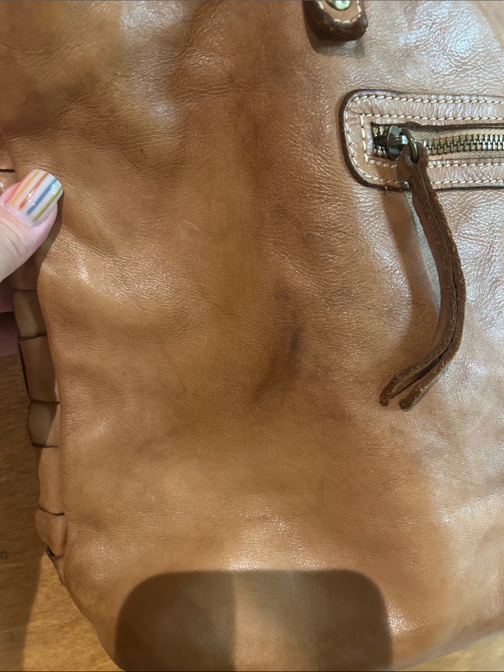 Vintage Costanza Rota Woven Leather Tote Bag in Brown - Picture 3 of 16
